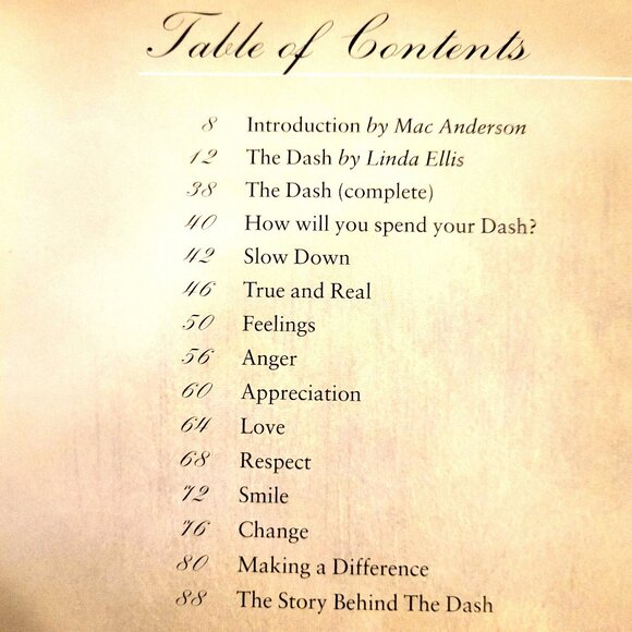 Book: The Dash, Making A Difference w/Your Life by Linda Ellis and Mack Anderson - Picture 4 of 7